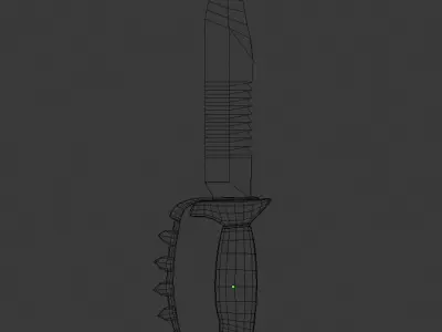 Combat Knife Low-poly 3D model 27