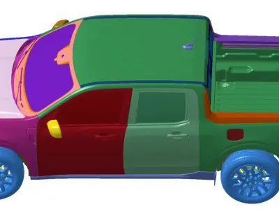 Pickup Maverock Lariat FWD 2022 Vehicle 3d scan data 3D model 3D model