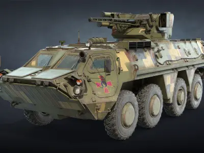 Ukrainian Armored Vehicles Set 3D Model Pack
