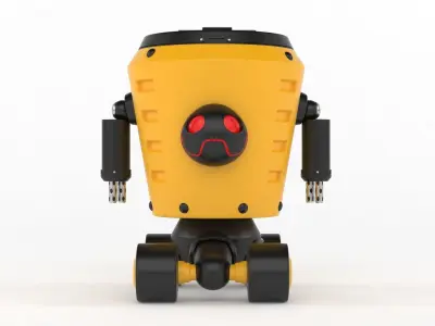 Robot on wheels 3D model purchase