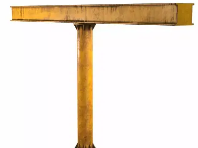 Industrial Ceiling Pillar Low-poly 3D model purchase