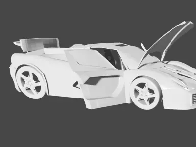 Ferrari 3D MODEL FOR FREE Free low-poly 3D model