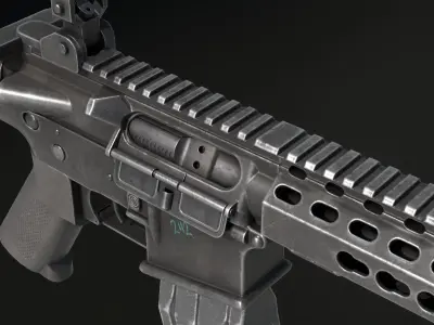 AR-15 ar - rifle Low-poly 3D model purchase