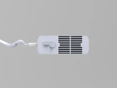 Braun HLD4 Hair dryer 1970 3D model