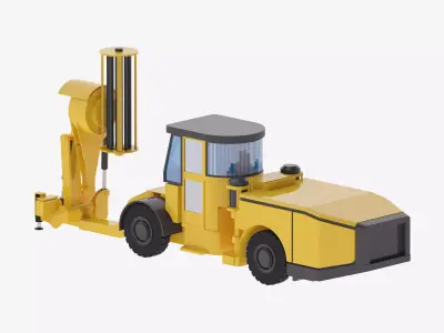 Drill Rig Mining L6 Low-poly 3D model
