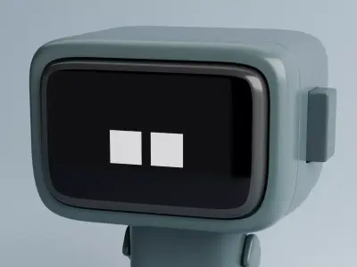 Cute Robot Character 3D Model Free 3D model