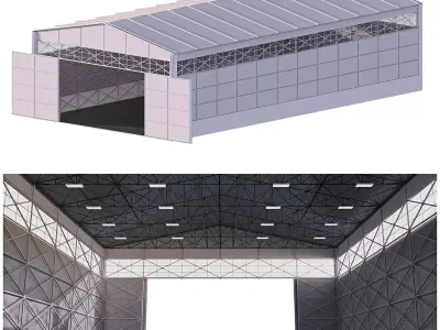 Hangar 3D model purchase