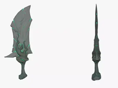 Stylized Dagger Game-Ready Low-poly 3D model