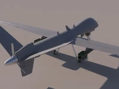 Predator UAV for 3Dprint 3D print model