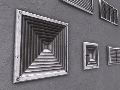 Air Vent Systems Old Low-poly 3D model