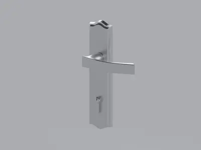 Door Handle with Lock 3D model