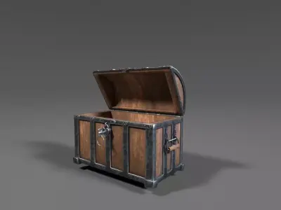 Treasure chest Free low-poly 3D model