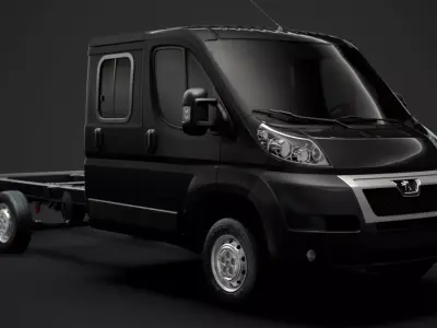 Peugeot Boxer Manager Chassis Truck Crew Cab 4035XL WB 2014 3D model