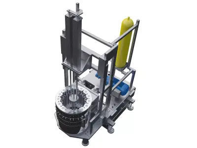Large diameter pipe internal welding machine 3D model