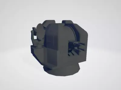 GERMAN AA GUN SEA DRAGON Low-poly 3D model