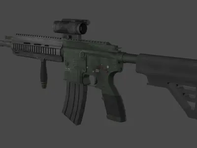 HK416 Low-poly 3D model