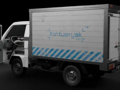 Mitsubishi L300 Mobil Box Low-poly 3D model