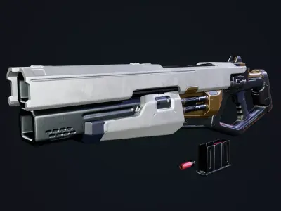 Sci-fi Shotgun Low-poly 3D model purchase