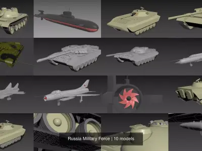 Russia Military Force 3D Model Pack