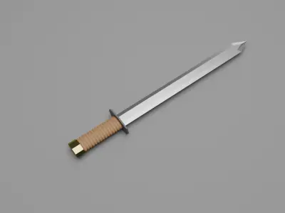 Low-poly Sword 3D model