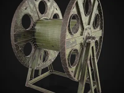 Cable Reel Low-poly 3D model purchase