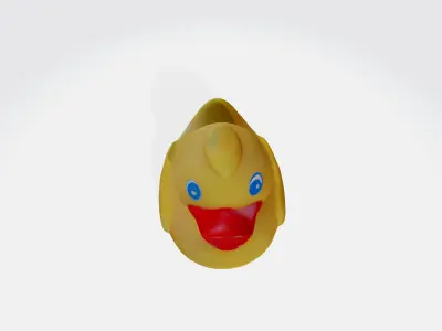 Yellow duck Low-poly 3D model
