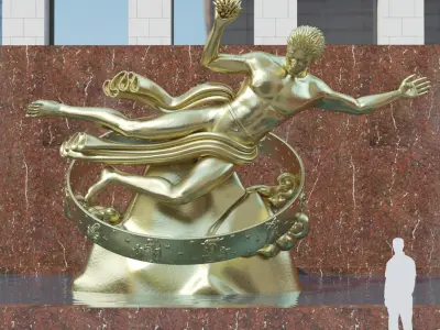 Prometheus Statue 3D model