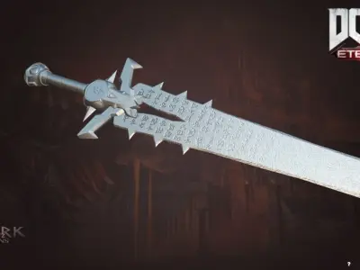 The crucible Blade of doom  Low-poly 3D model