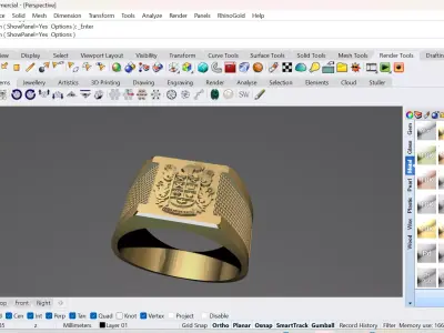 ANILLO DE EJERCITO NACIONAL COLOMBIA  3D model