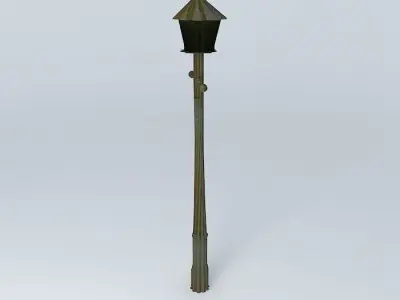 Eco Rail TrackStation LampDummy Old Steam Days Free 3D model