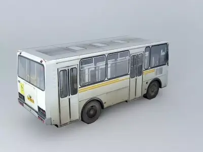 Russian BUS PAZ Free 3D model