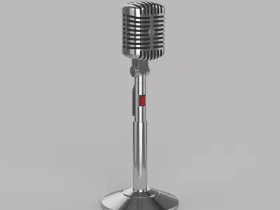 Retro Microphone 3D model