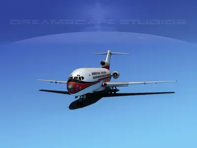 Boeing 727-100 American Airlines 2 3D model