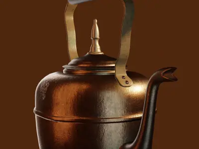 Antique teapot of the 19th and 20th-cc 3D model
