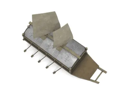 Korean Turtle Ship - Medieval Warship Low-poly 3D model