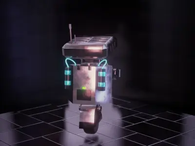 3D Sci-Fi  worker Robot in blender 3D model