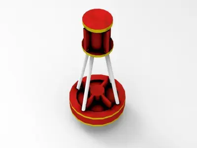 Low Poly Buoy drum Free low-poly 3D model
