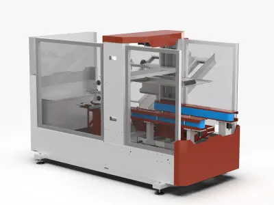 Fully Automatic Box Unpacking Machine 3D model by Lovano