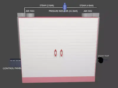 chemical melting chamber Low-poly 3D model