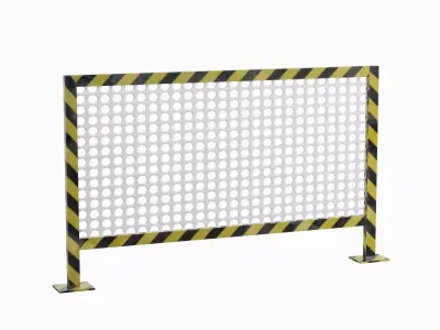 Road Barricade Set B Low-poly 3D model