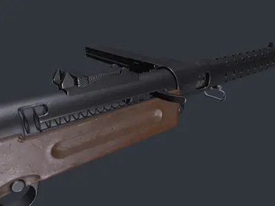 MP 28 Submachine Gun Low-poly PBR Low-poly 3D model