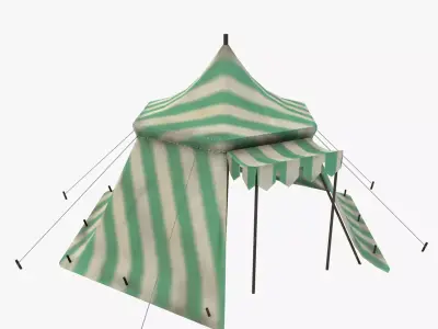 Medieval Tent V05 Low-poly 3D model