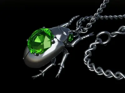 Necklace Scarab 3D model