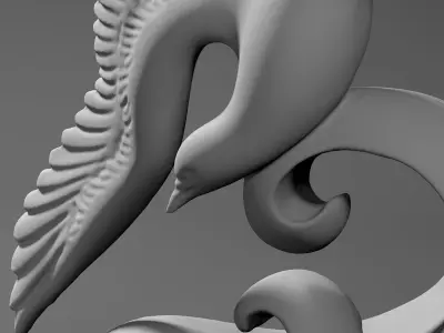 Bird sculpture 3D model