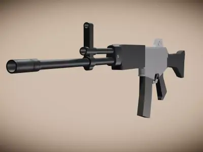 K2 Assault Rifle - Creative Low-Poly 3D Model Free low-poly 3D model