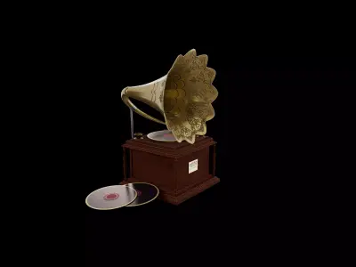 Gramophone 3D model 5