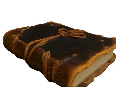 Realistic Antique Leather Bound Journal Low-poly 3D model