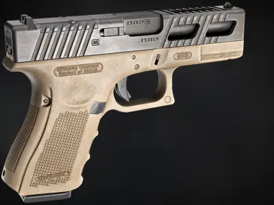 Glock 19 Gen 4 Low-poly 3D model