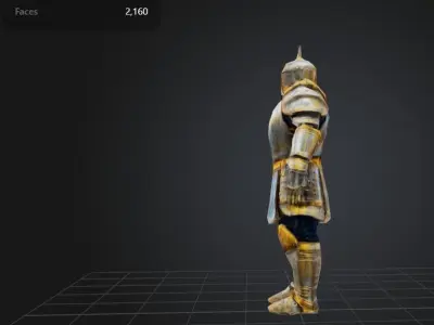 Free Armored Knight Free low-poly 3D model