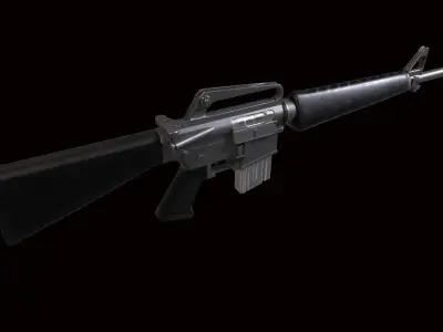 M16A1 Rifle Low-poly 3D model buy